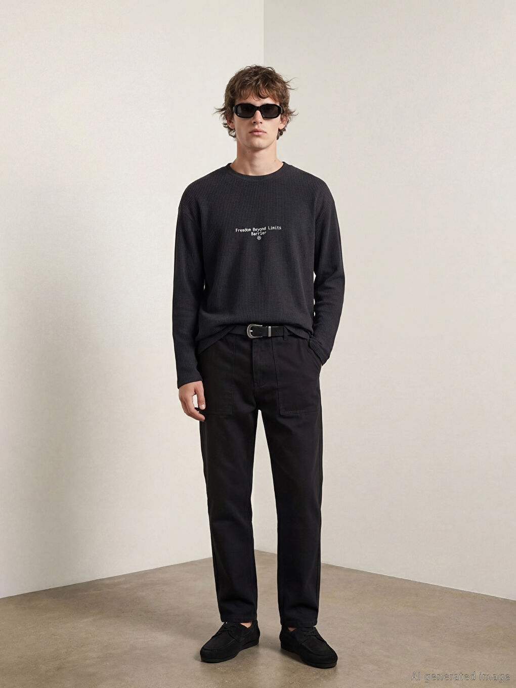 Antrasit Bisiklet Yaka Erkek Triko Kazak-1