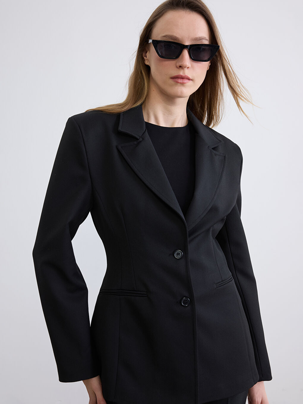 Siyah Kadın Blazer Ceket