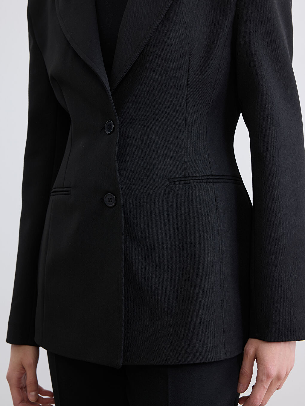 Siyah Kadın Blazer Ceket-3