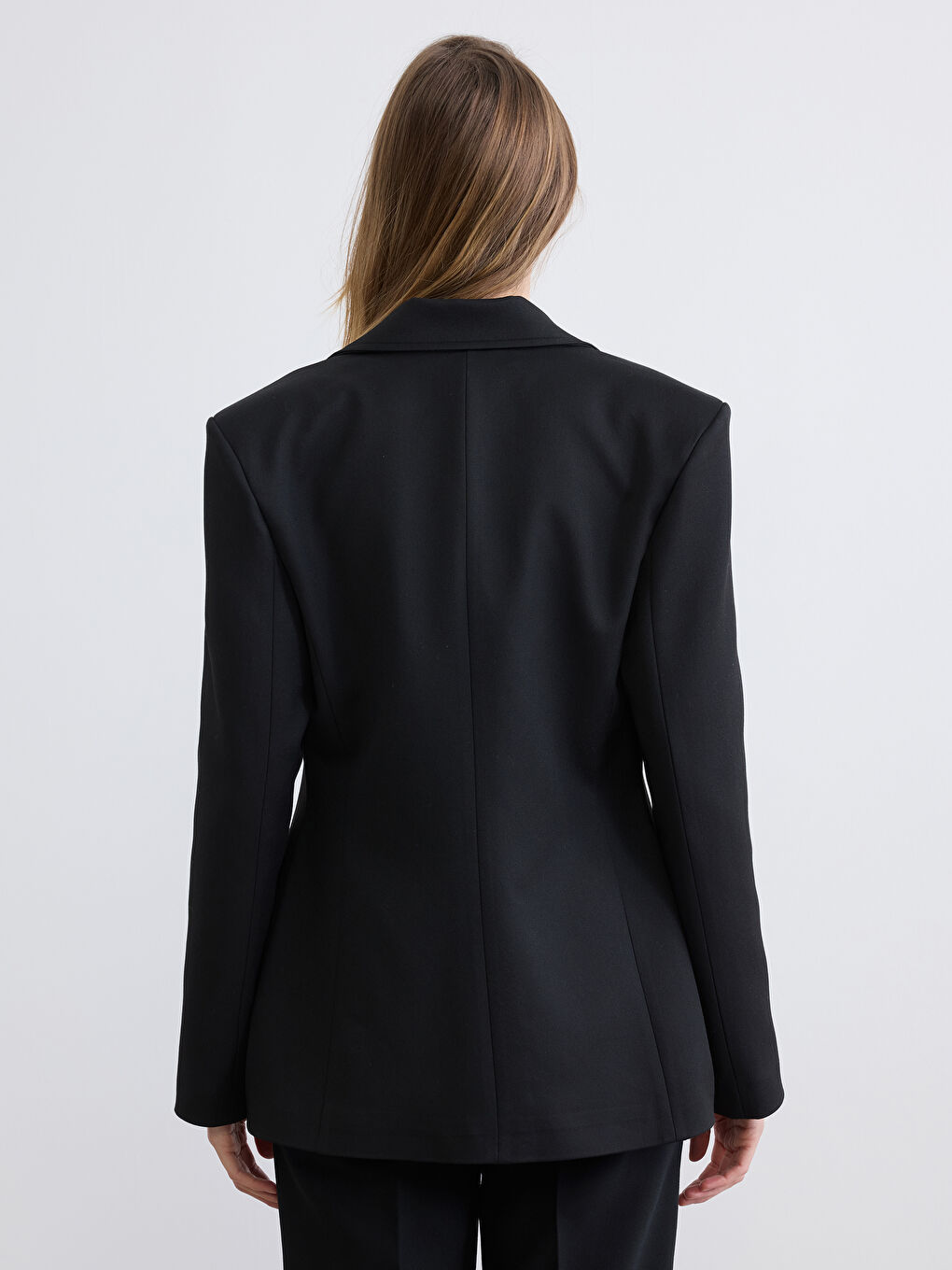 Siyah Kadın Blazer Ceket-4