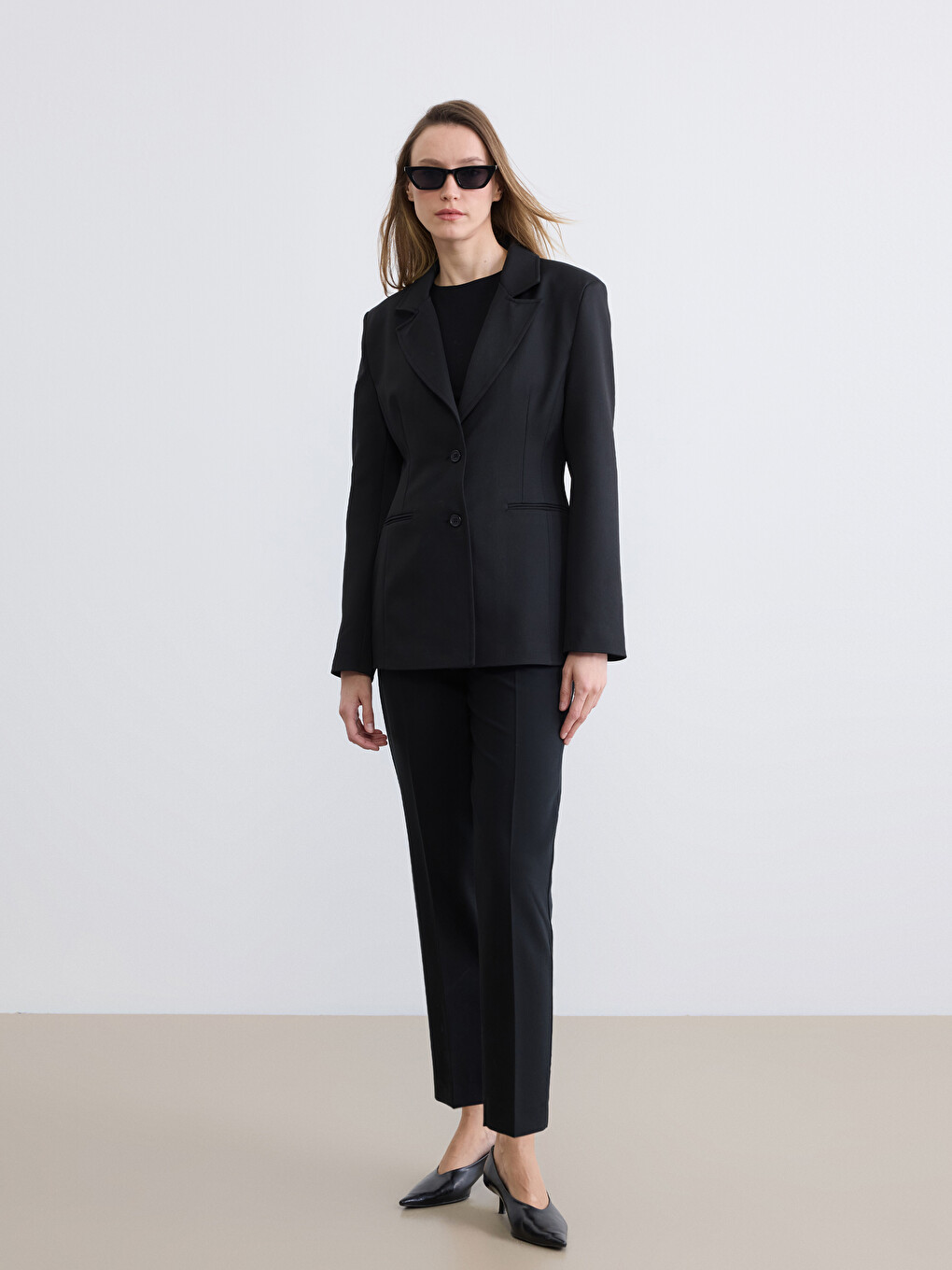 Siyah Kadın Blazer Ceket-1