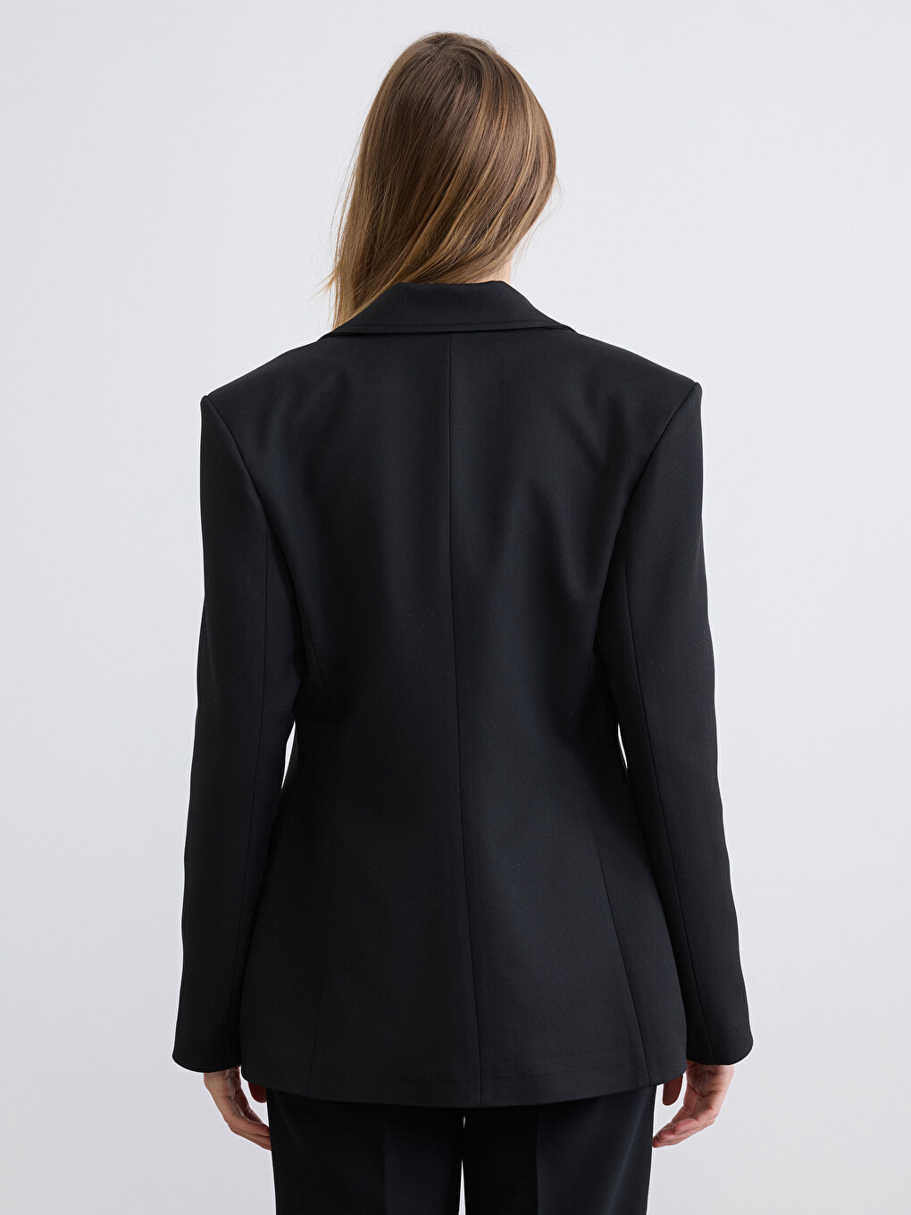 Siyah Kadın Blazer Ceket-4