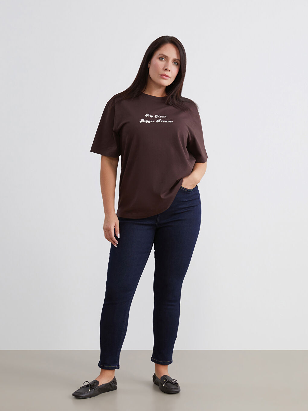 Lacivert Yüksek Bel Skinny Fit Kadın Jean Pantolon