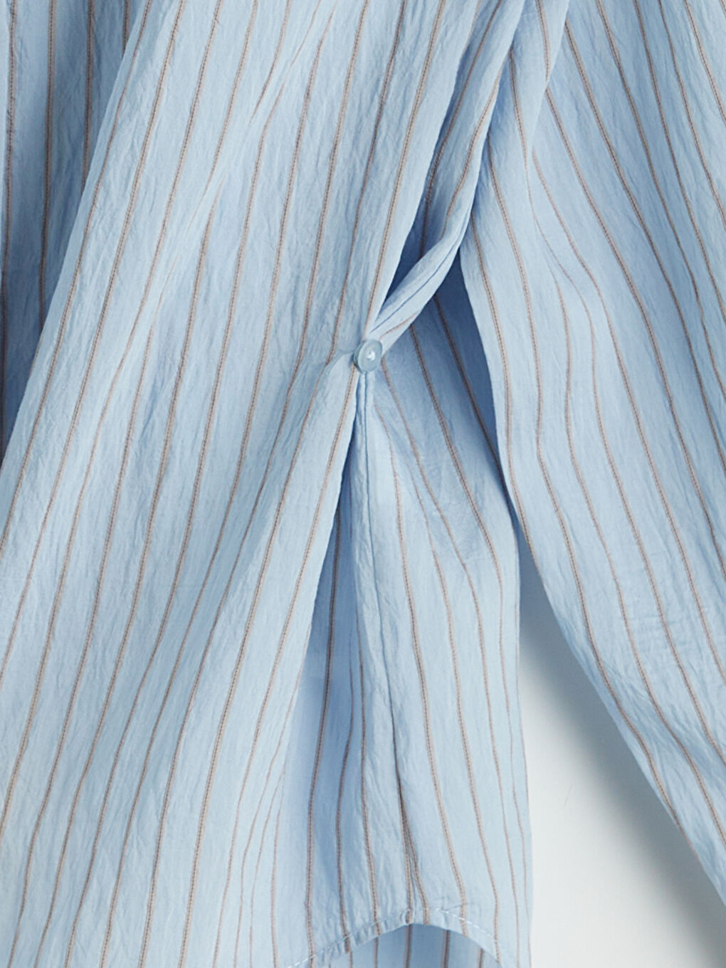 Mavi Çizgili Kadın Gömlek-5