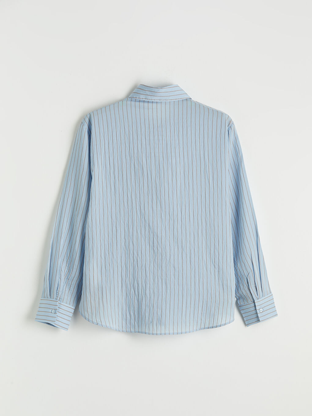 Mavi Çizgili Kadın Gömlek-6
