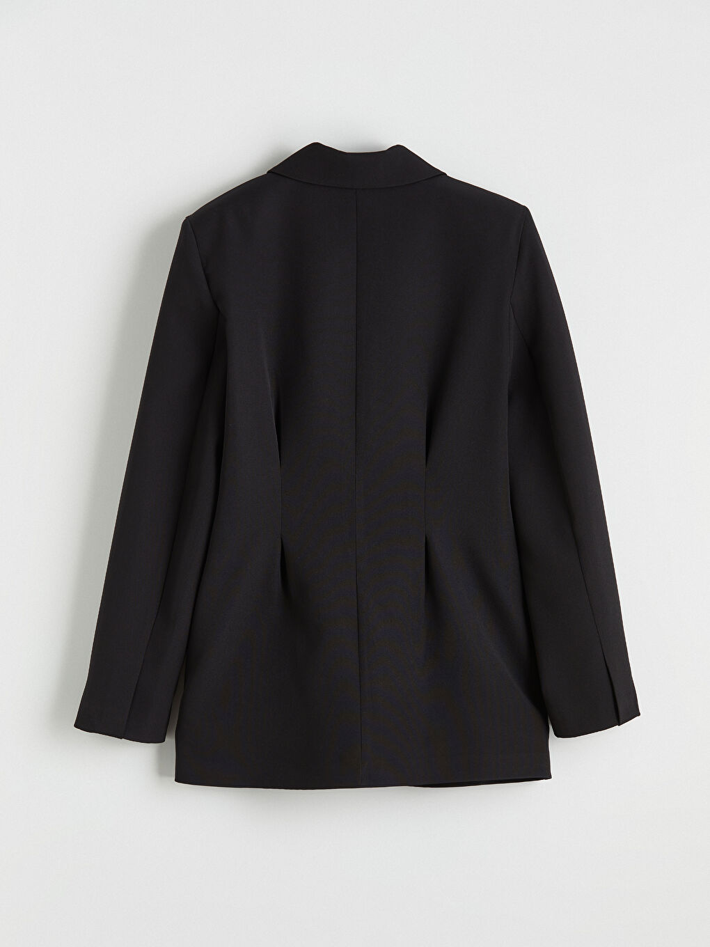 Siyah Kruvaze Yaka Kadın Blazer Ceket-7