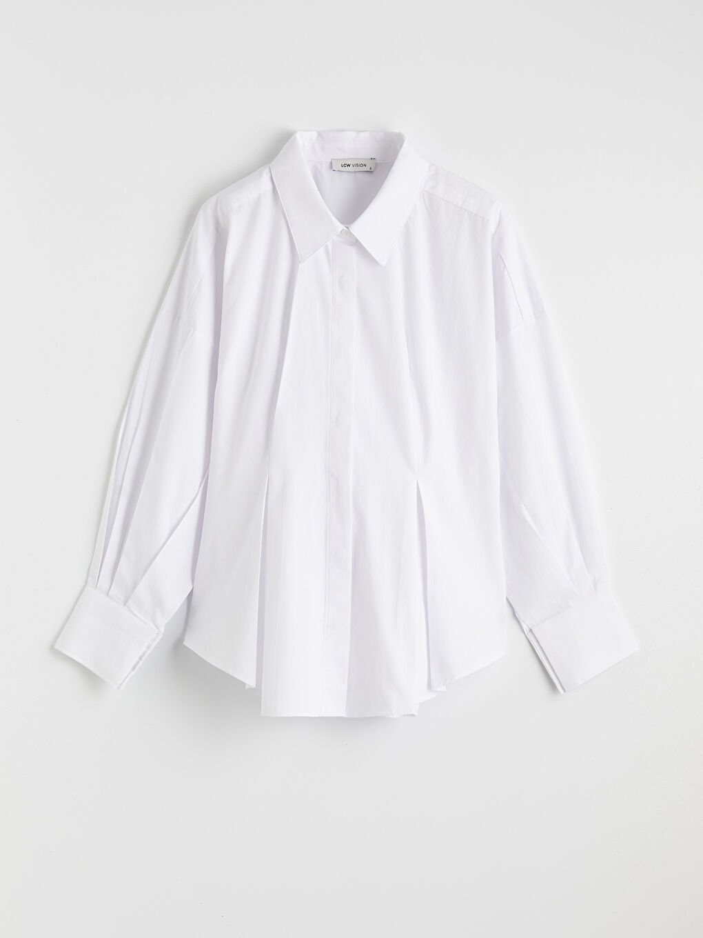 Beyaz Pens Detaylı Kadın Gömlek-5