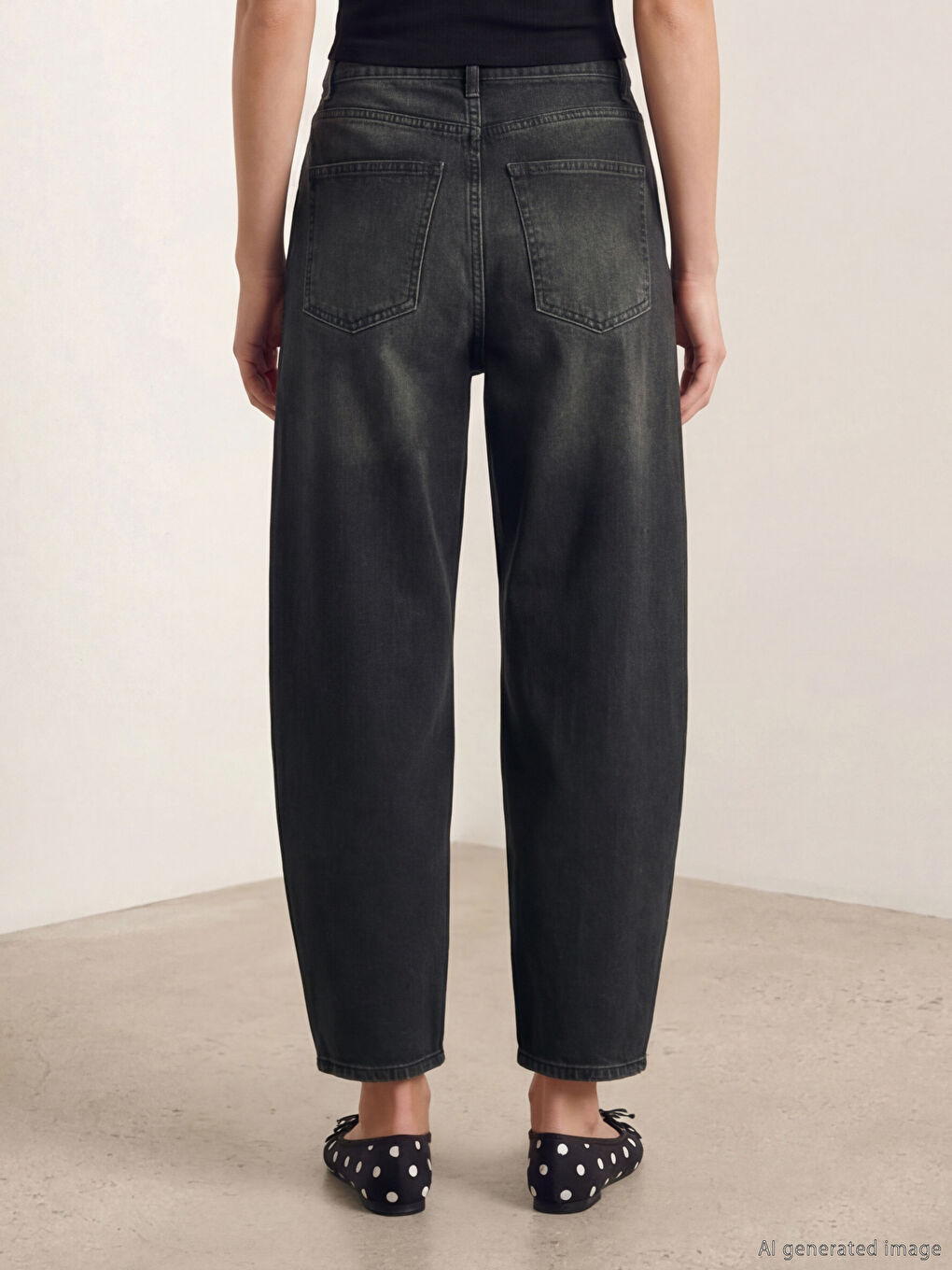 İndigo Barrel Fit Kadın Jean Pantolon-3