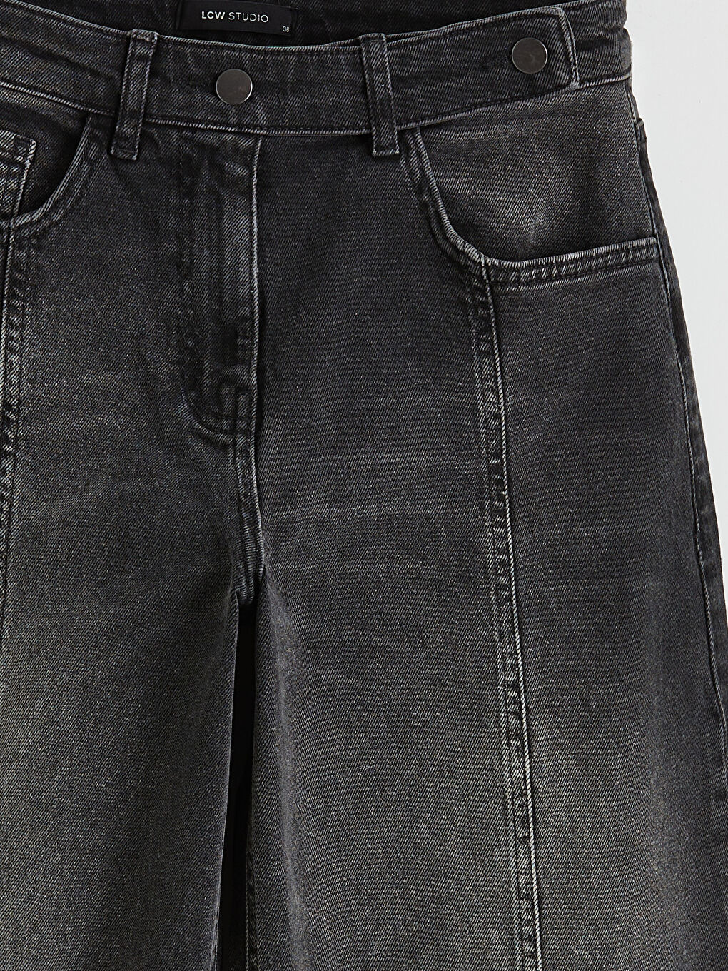 İndigo Barrel Fit Kadın Jean Pantolon-2