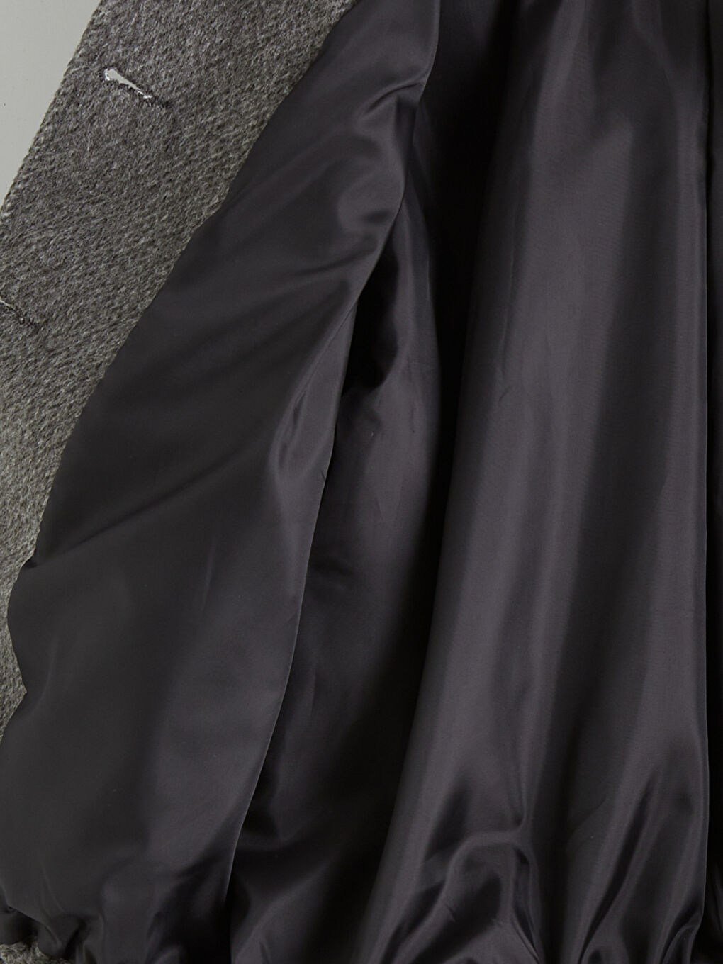 Antrasit Şal Yaka Oversize Kadın Kaşe Kaban-4