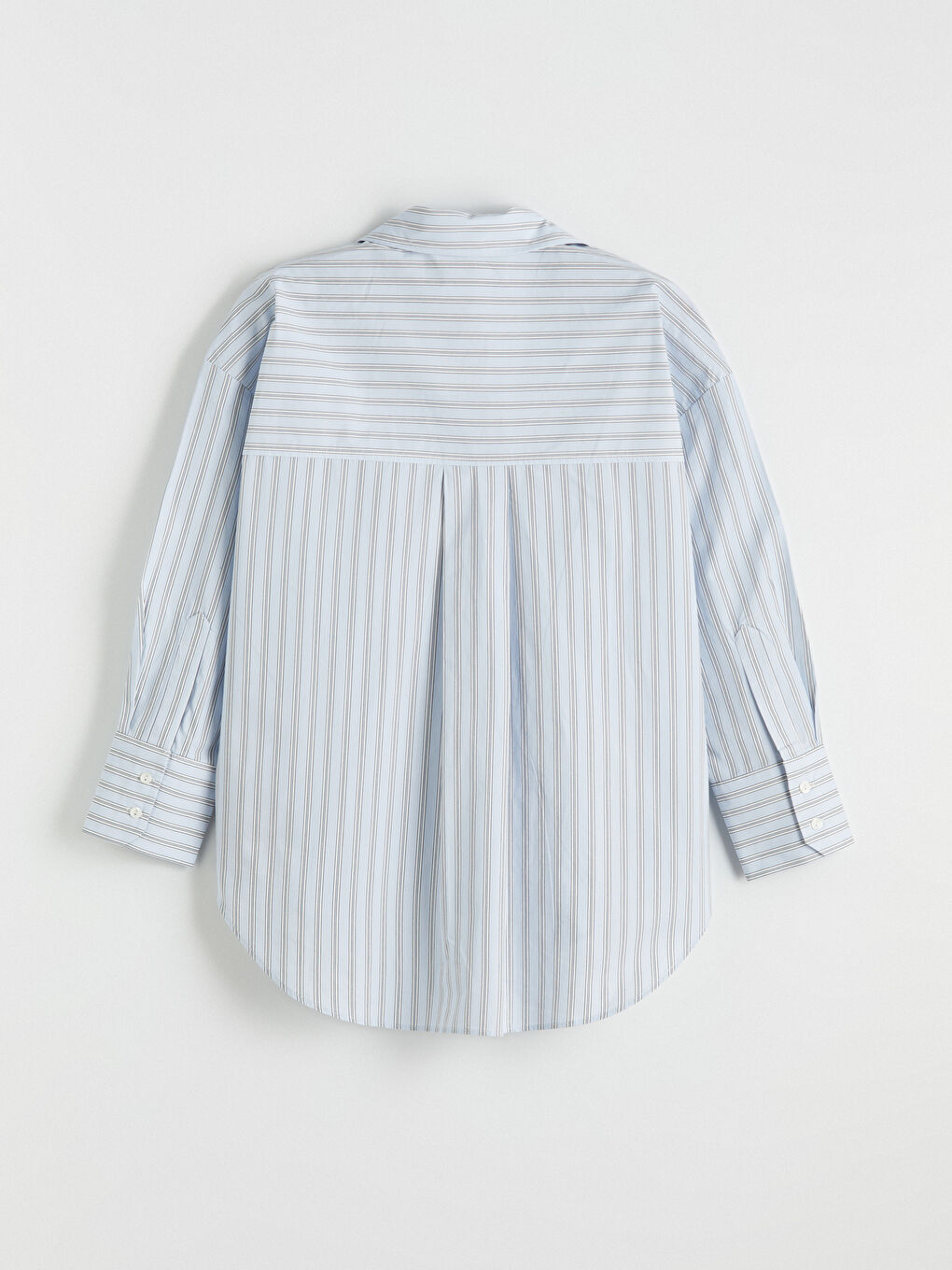 Mavi Çizgili Kadın Gömlek-3