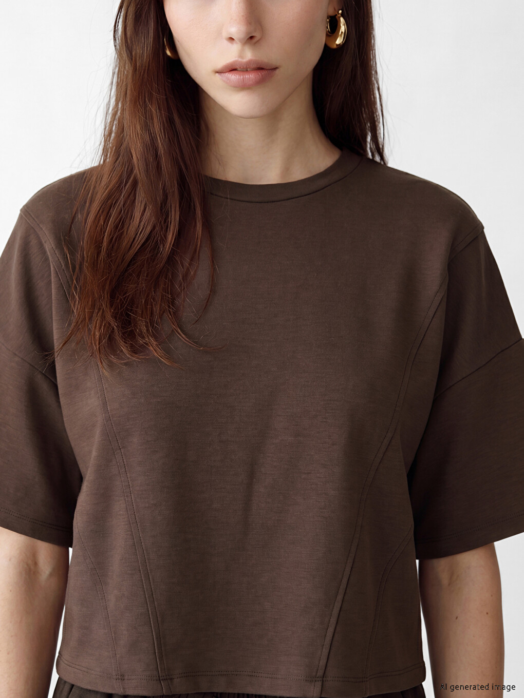 Crew Neck Women's T-shirt-2