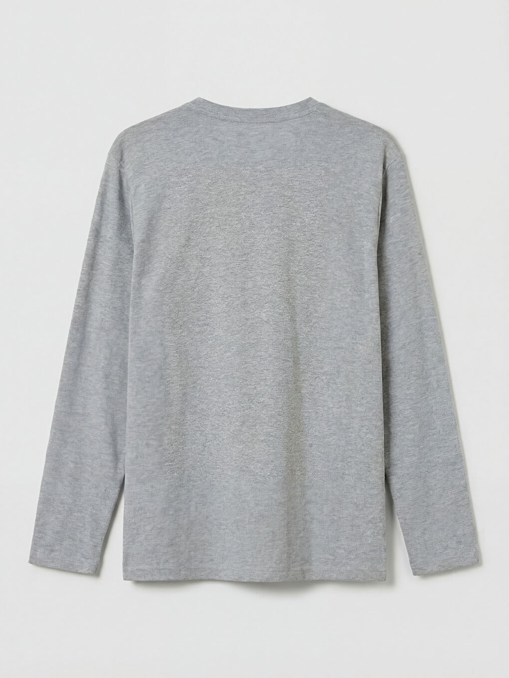 Gri Bisiklet Yaka Erkek Sweatshirt-1