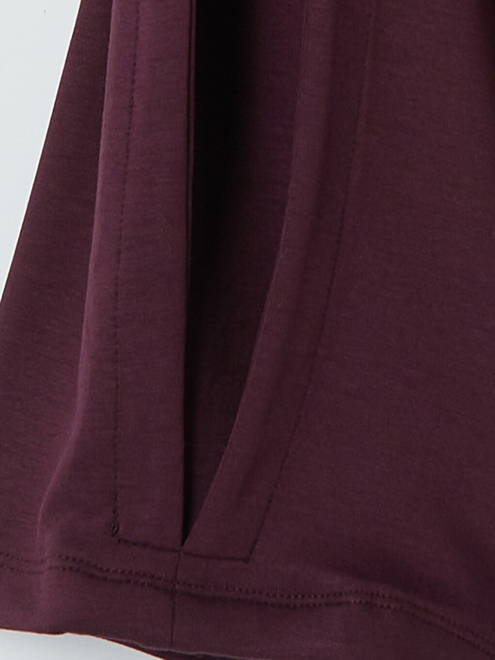 Bordo Beli Lastikli Kadın Eşofman Altı-3