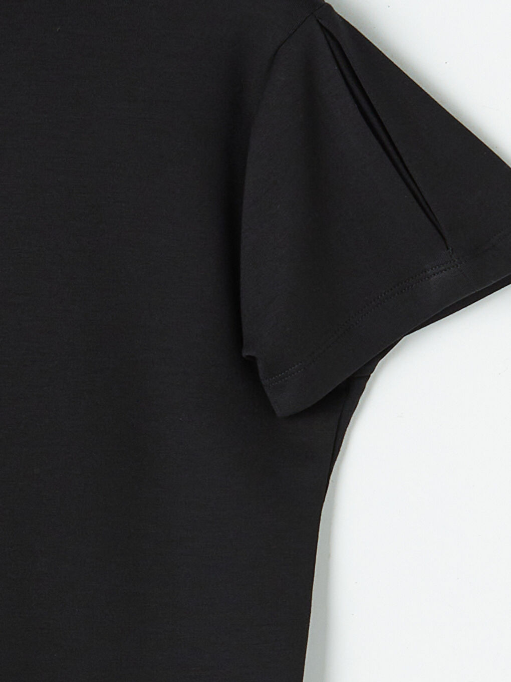 Siyah Polo Yaka Kadın Tişört-2
