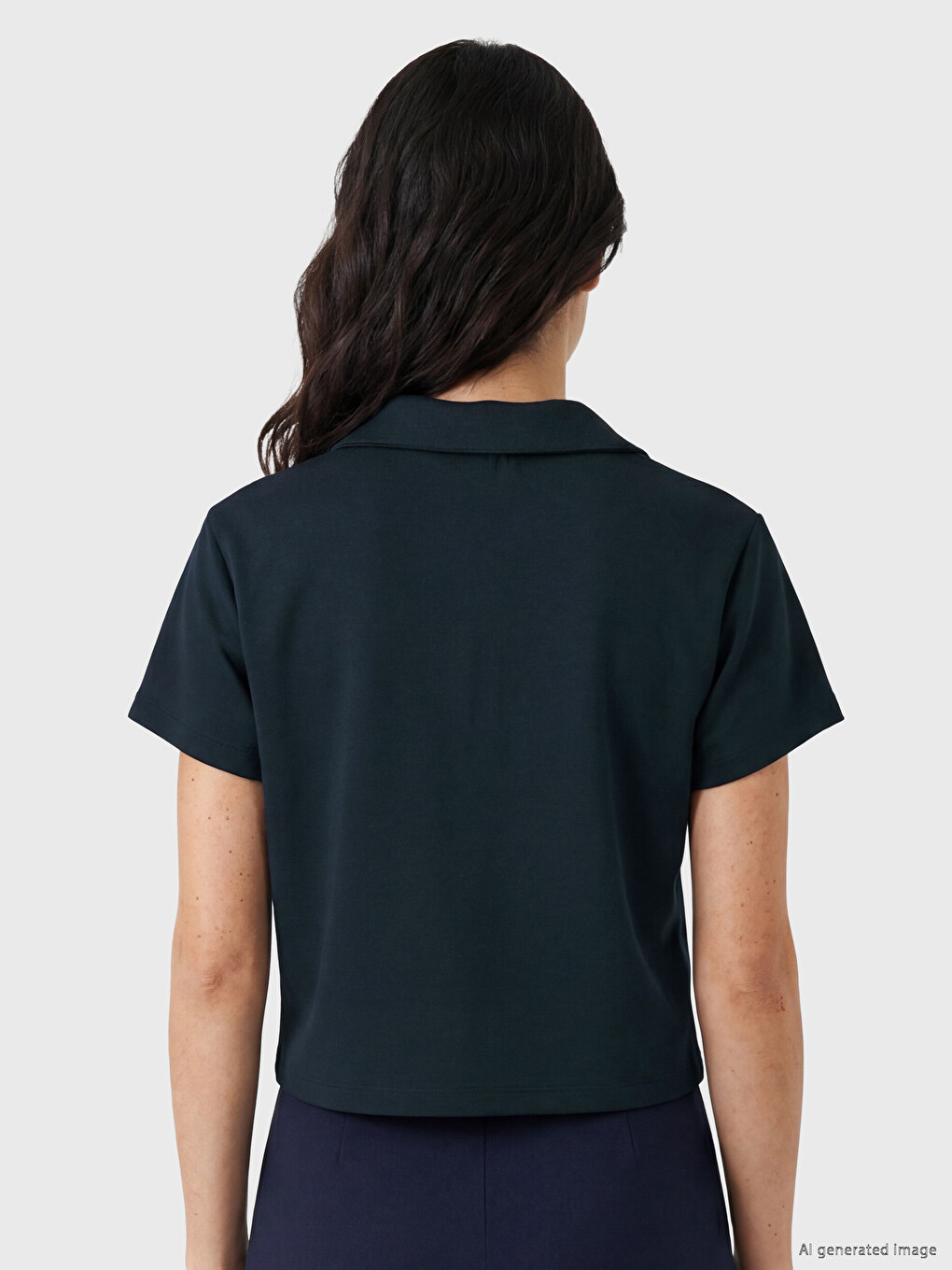 T-shirt me jakë polo për gra-3