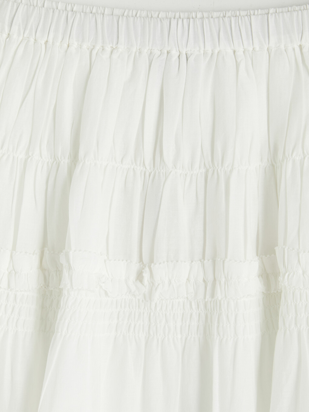 Elastic Waist Tiered Skirt-6