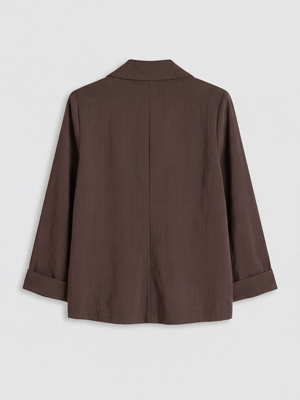 Kahverengi Kruvaze Yaka Kadın Blazer Ceket-1