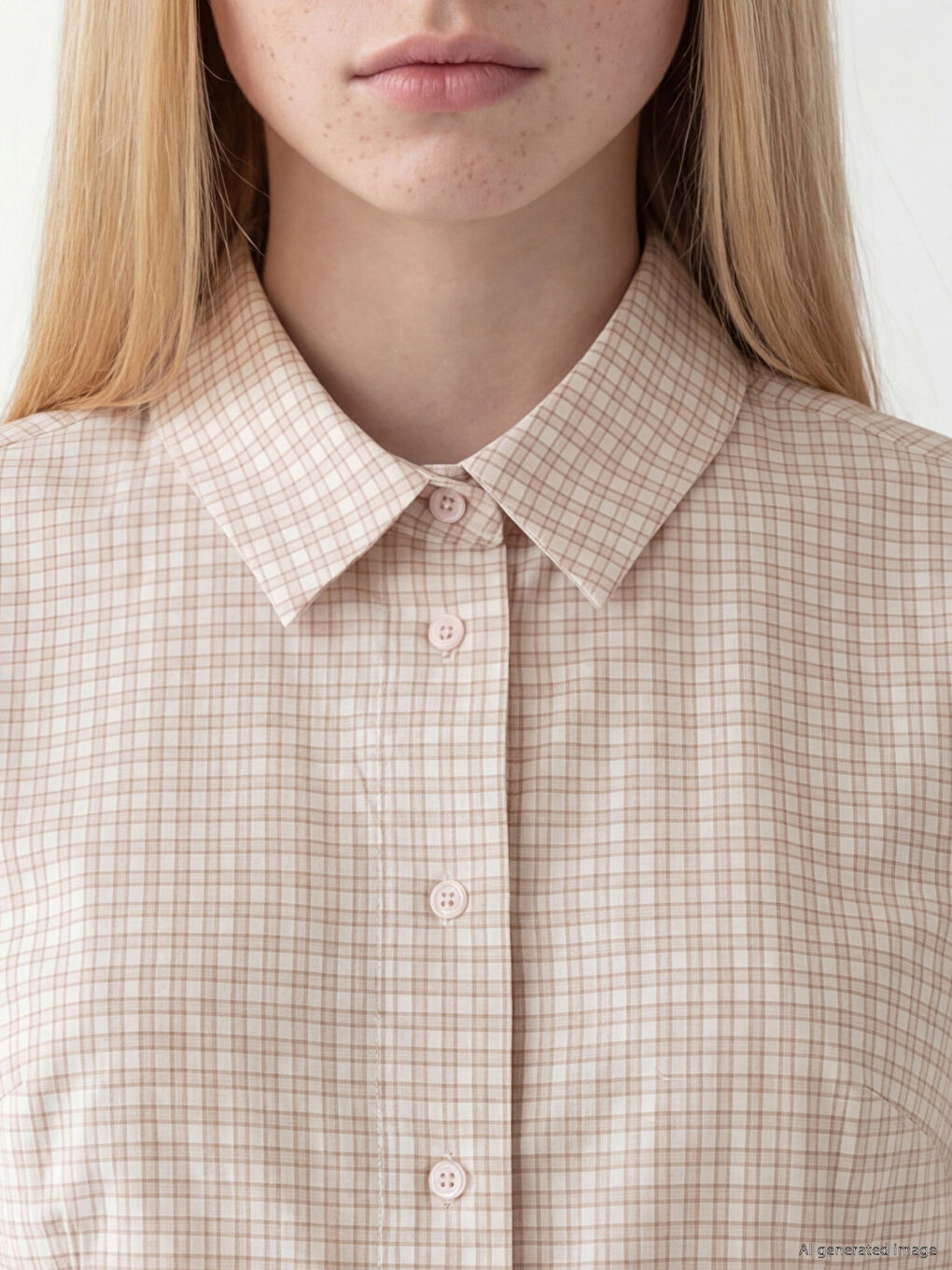 Plaid Short Sleeve Women's Shirt-2
