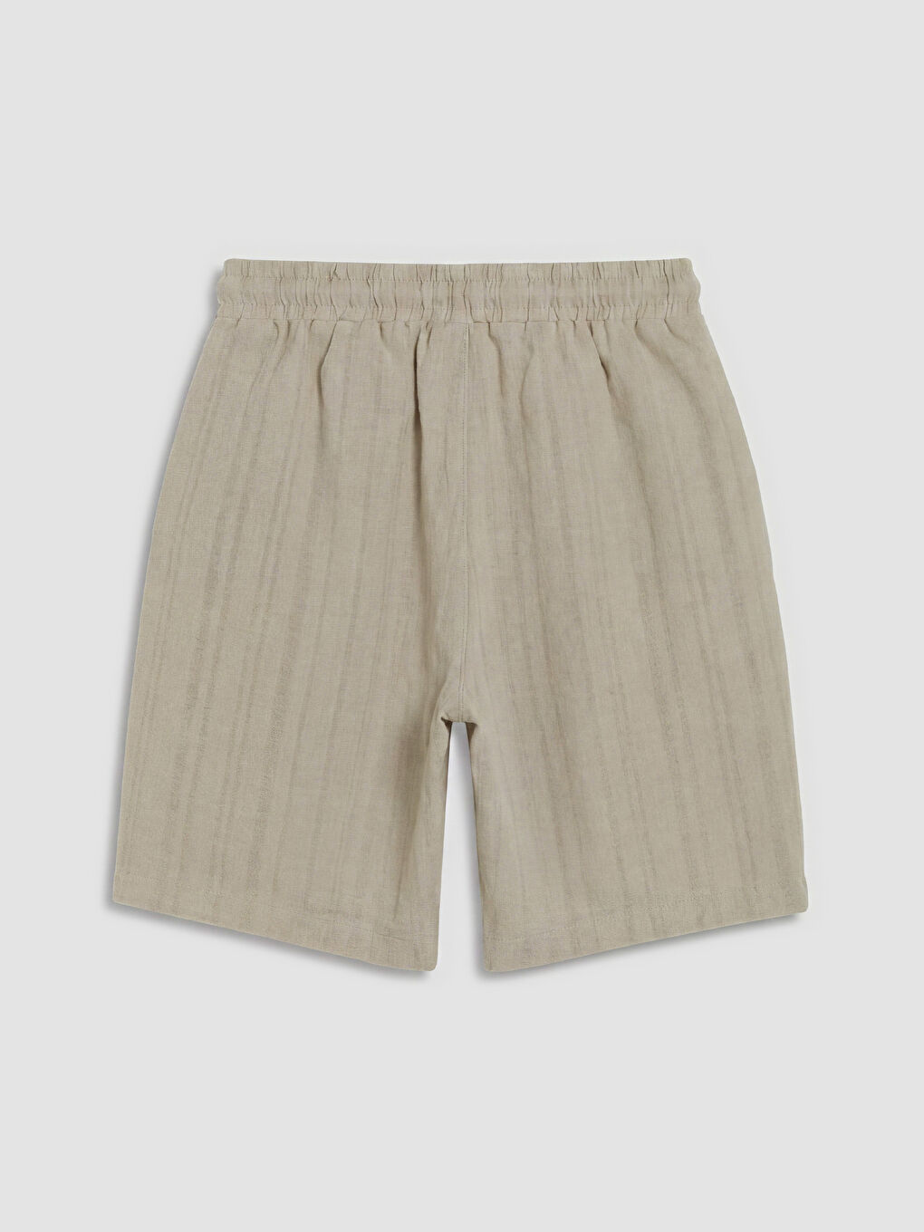 Gri Beli Lastikli Erkek Çocuk Armürlü Şort-1