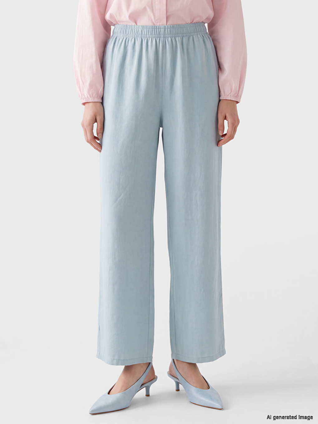 Elastic Waist Modal Blended Women's Trousers-1