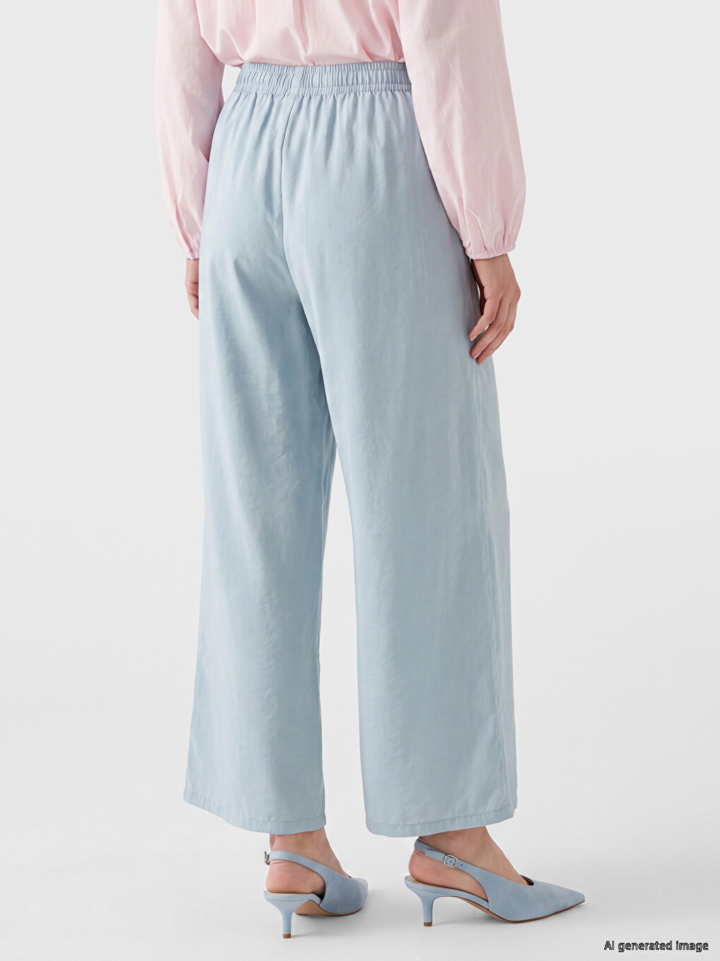 Elastic Waist Modal Blended Women's Trousers-3