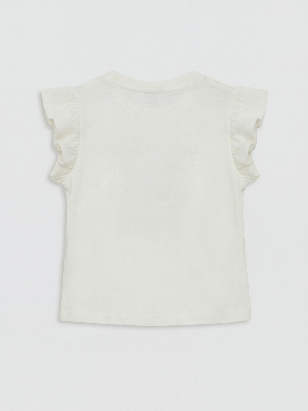 Ekru Baskılı Kız Bebek Şortlu Takım-2