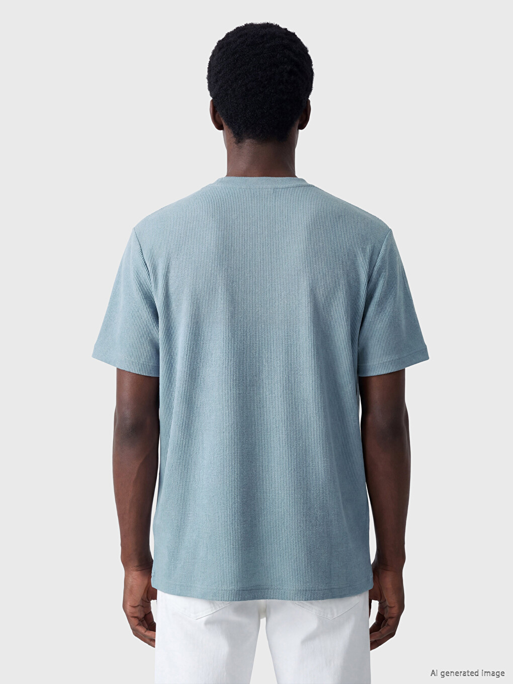 Crew Neck %100 Cotton Men's T-Shirt-5