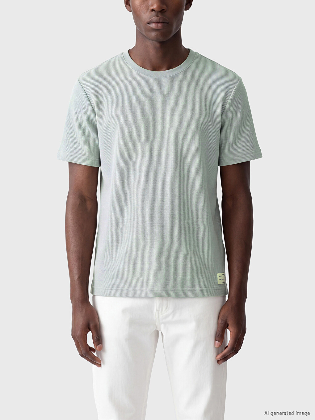 Crew Neck %100 Cotton Men's T-Shirt-4
