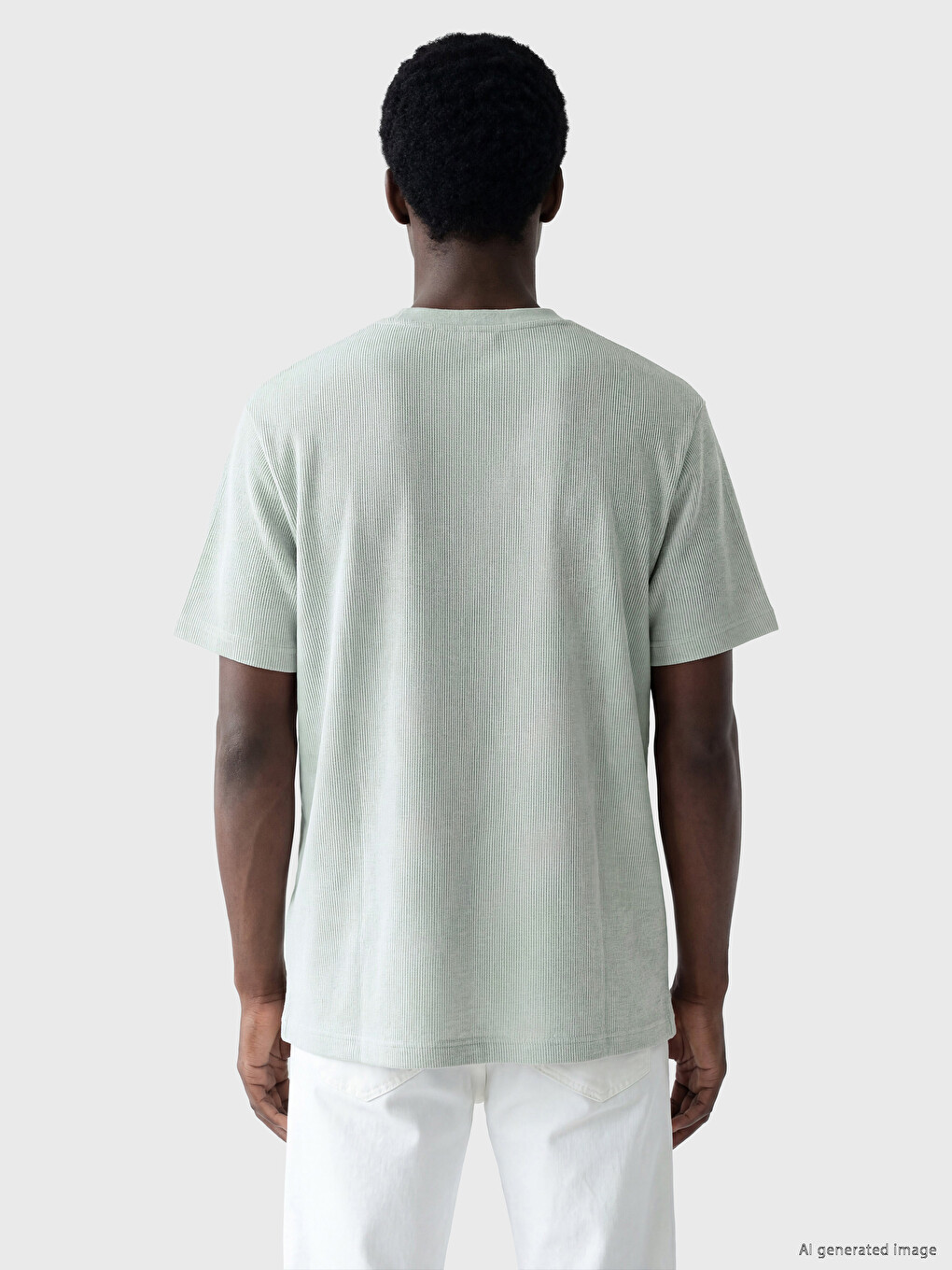 Crew Neck %100 Cotton Men's T-Shirt-5