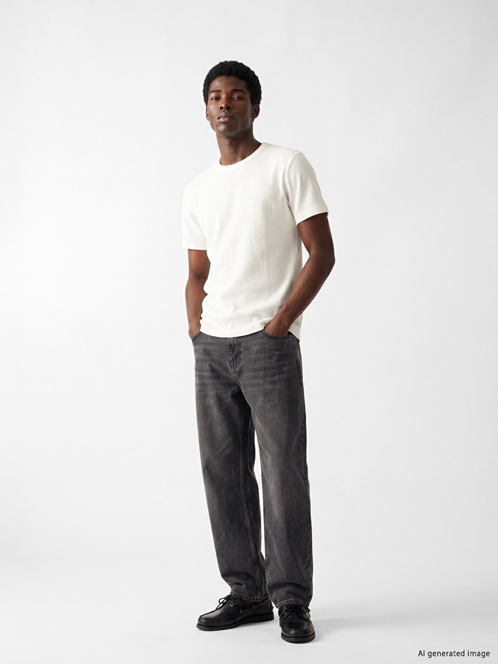 Crew Neck Textured Men's T-Shirt-1