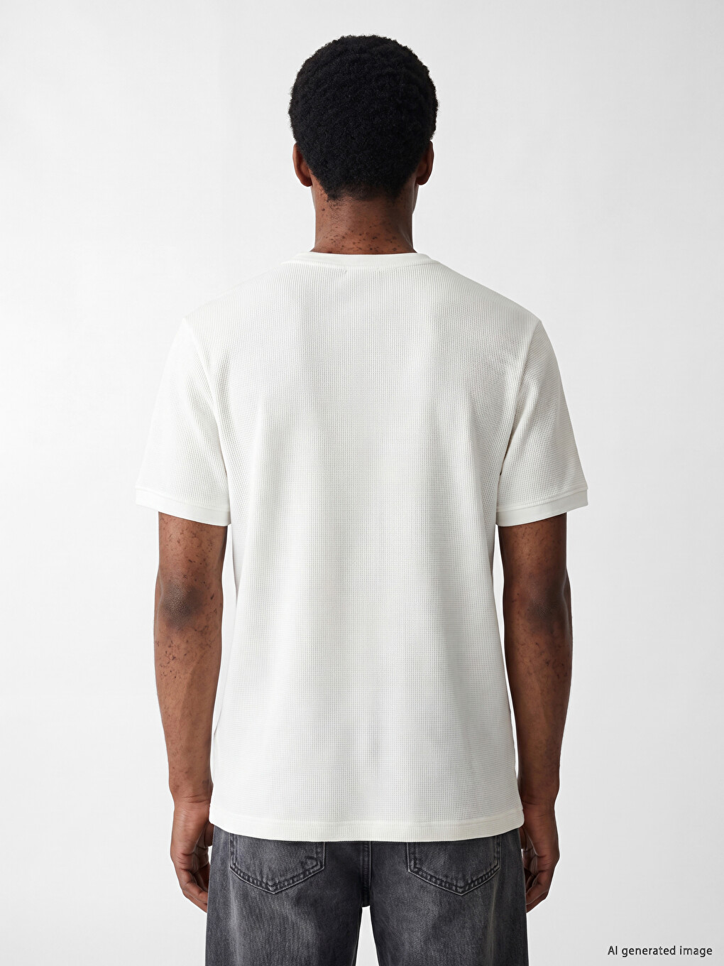 Crew Neck Textured Men's T-Shirt-3