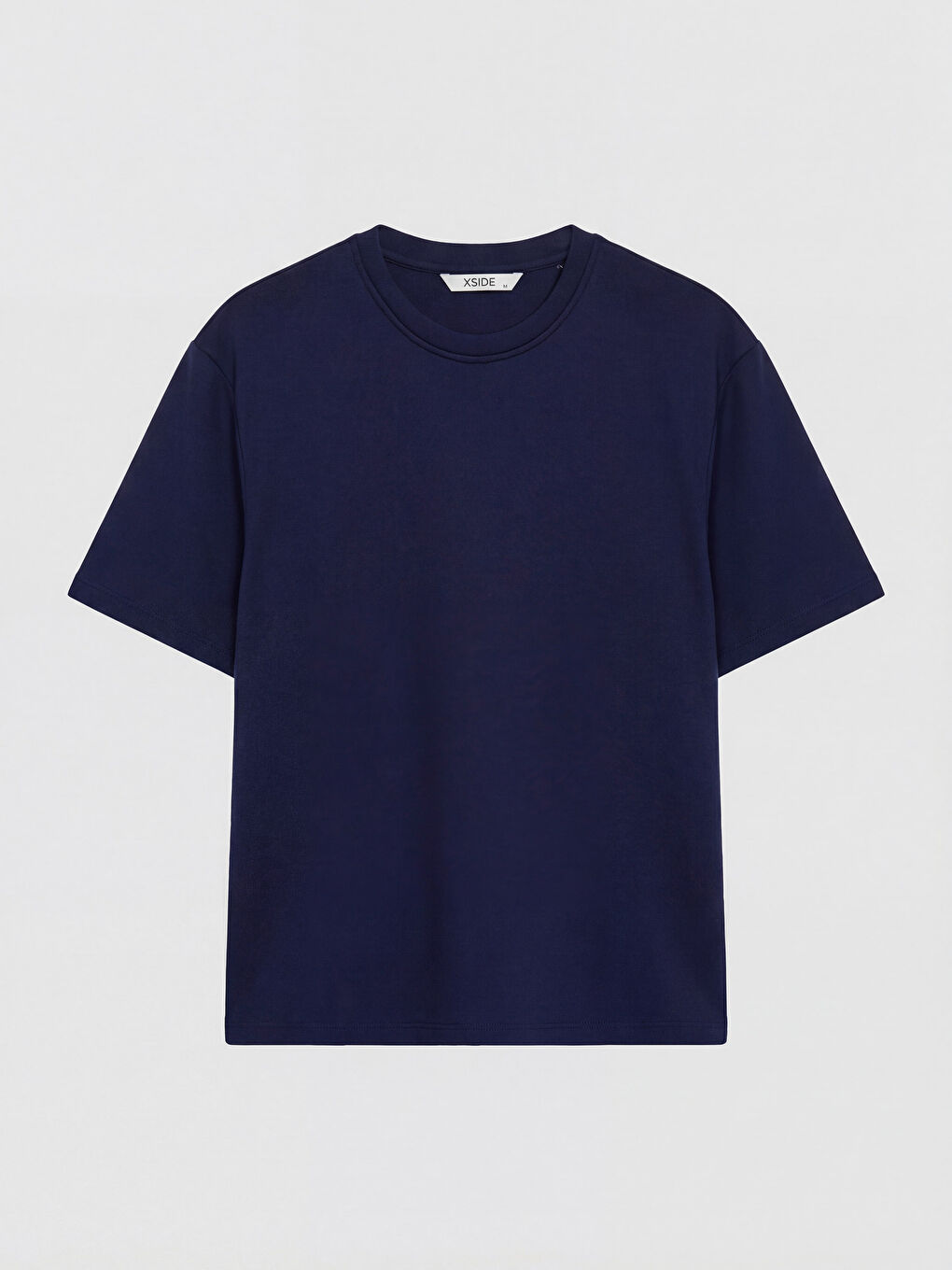 Lacivert Bisiklet Yaka Erkek Tişört