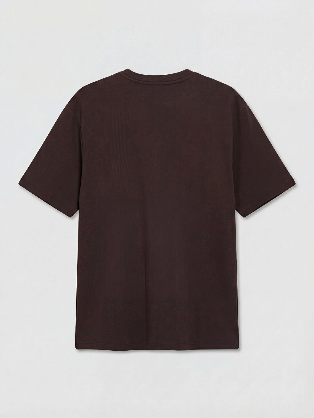 Kahverengi Bisiklet Yaka Erkek Tişört-1