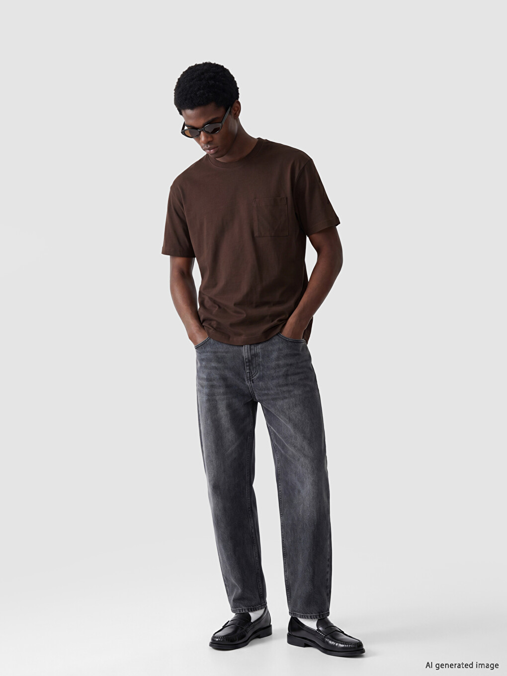 Crew Neck Pocketed Men's Jersey T-Shirt-1