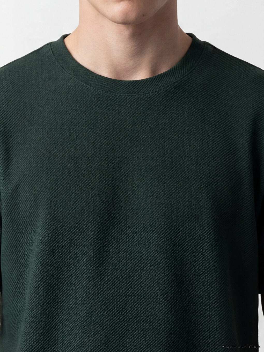 Crew Neck %100 Cotton Men's T-Shirt-2