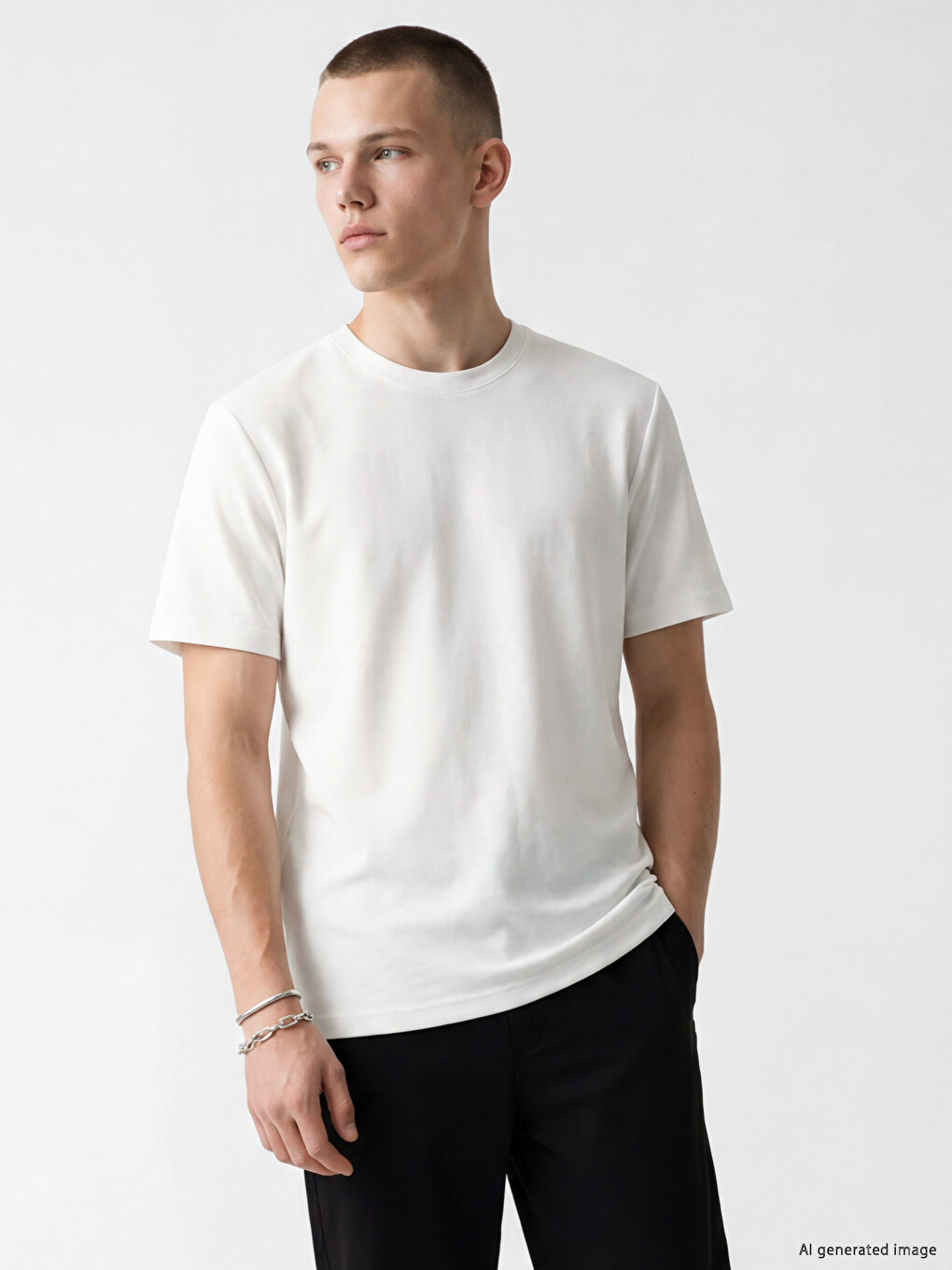 Crew Neck %100 Cotton Men's T-Shirt