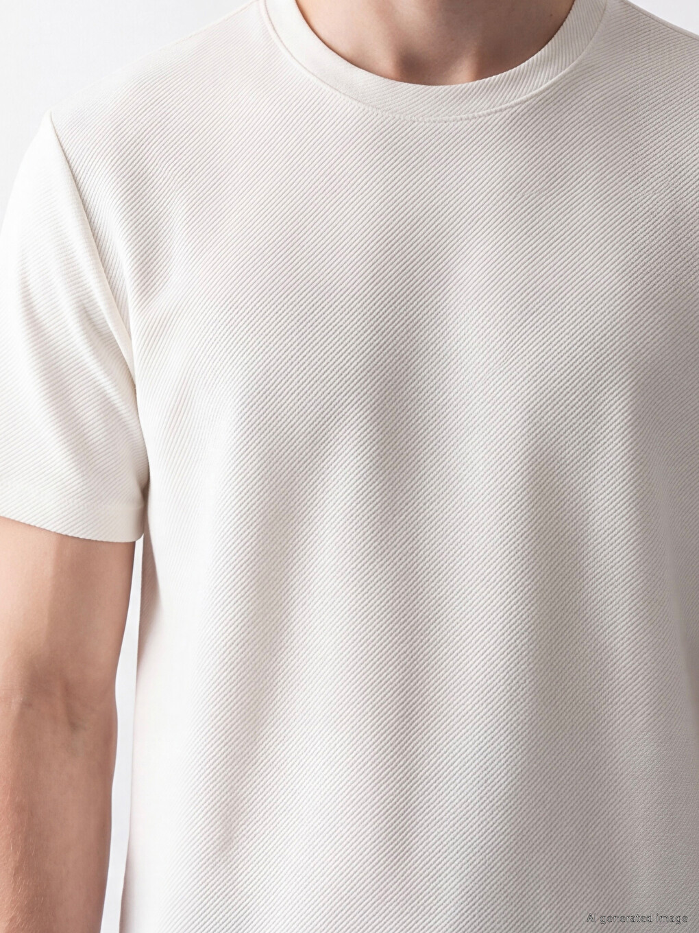 Crew Neck %100 Cotton Men's T-shirt-2