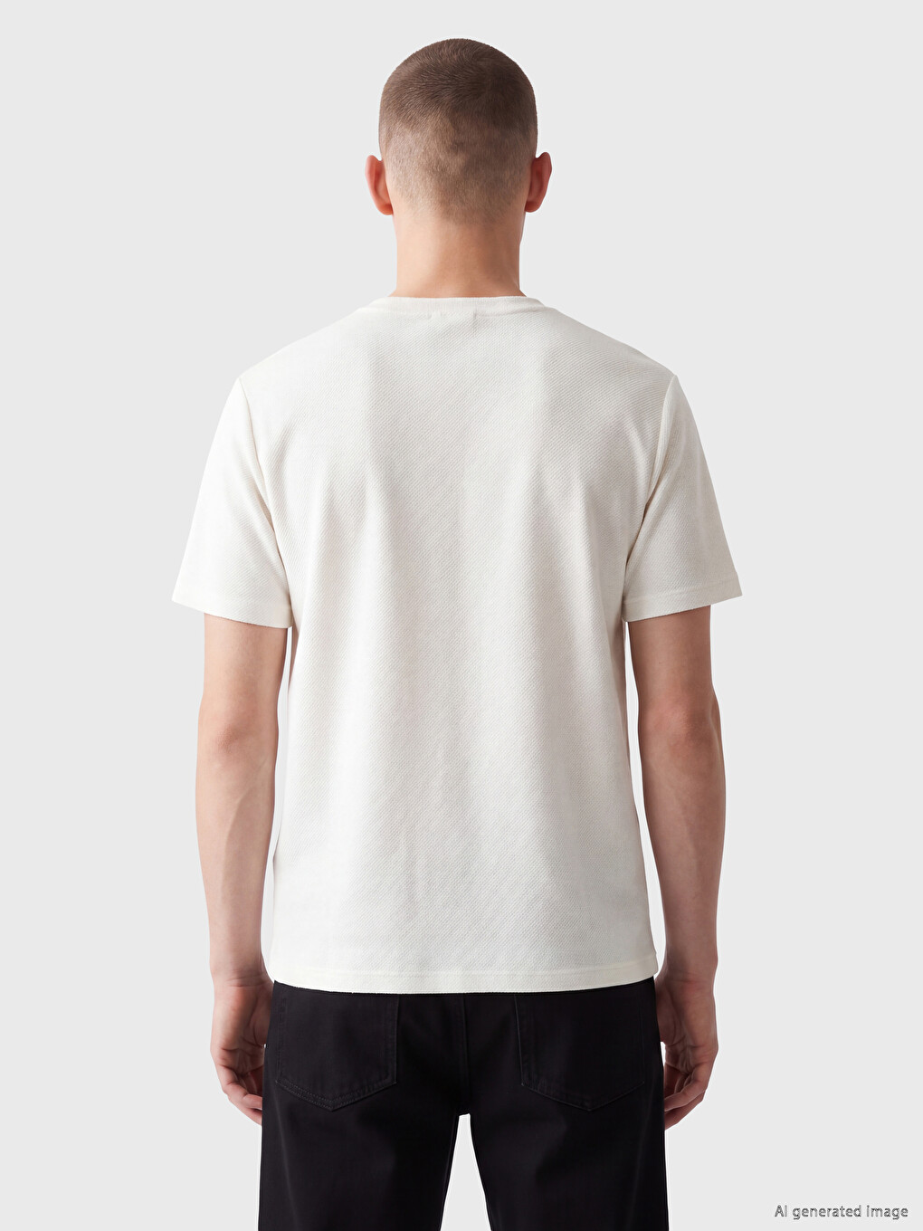 Crew Neck %100 Cotton Men's T-shirt-3