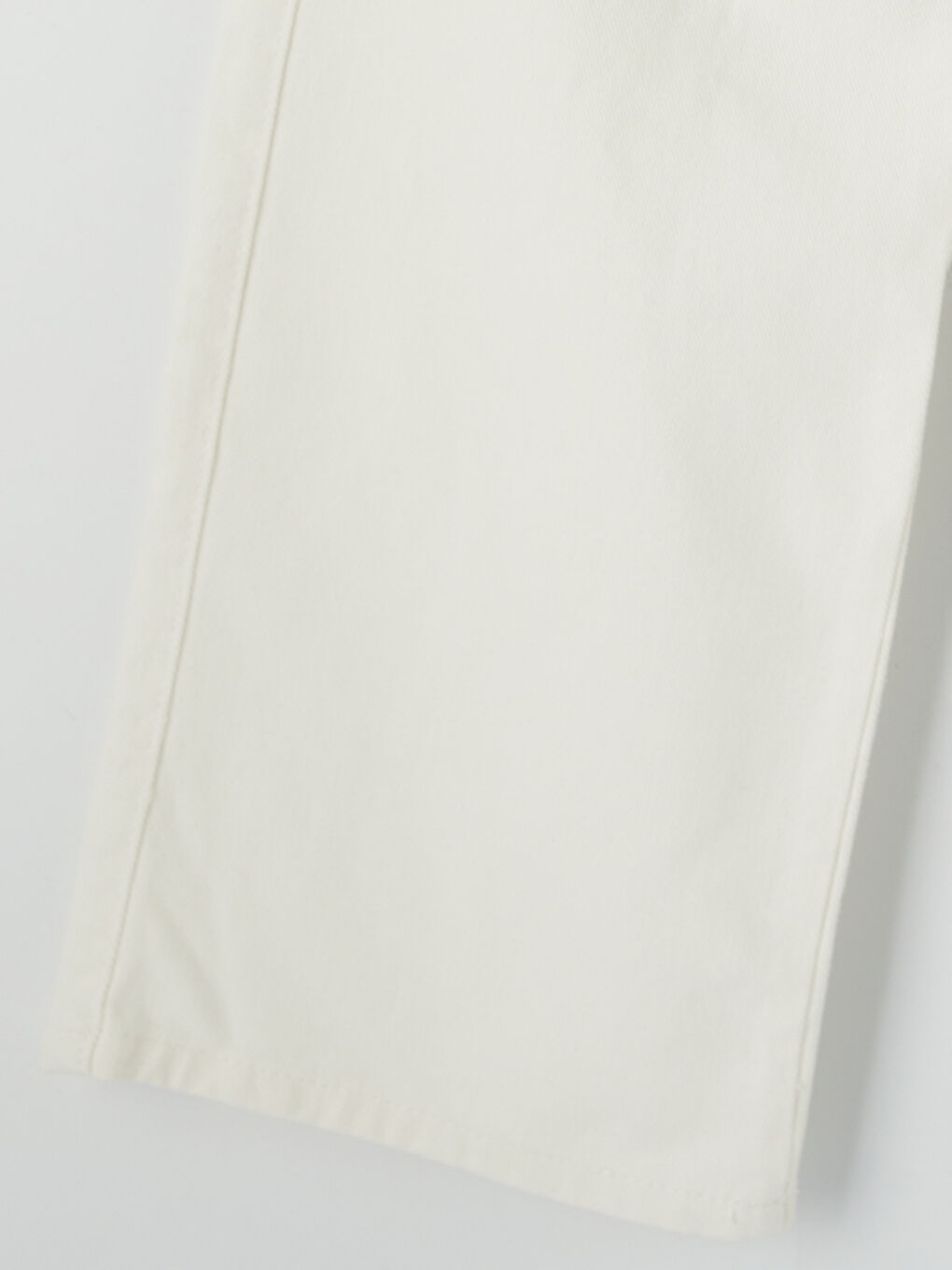 Beyaz Wideleg Nakışlı Kız Çocuk Pantolon-3