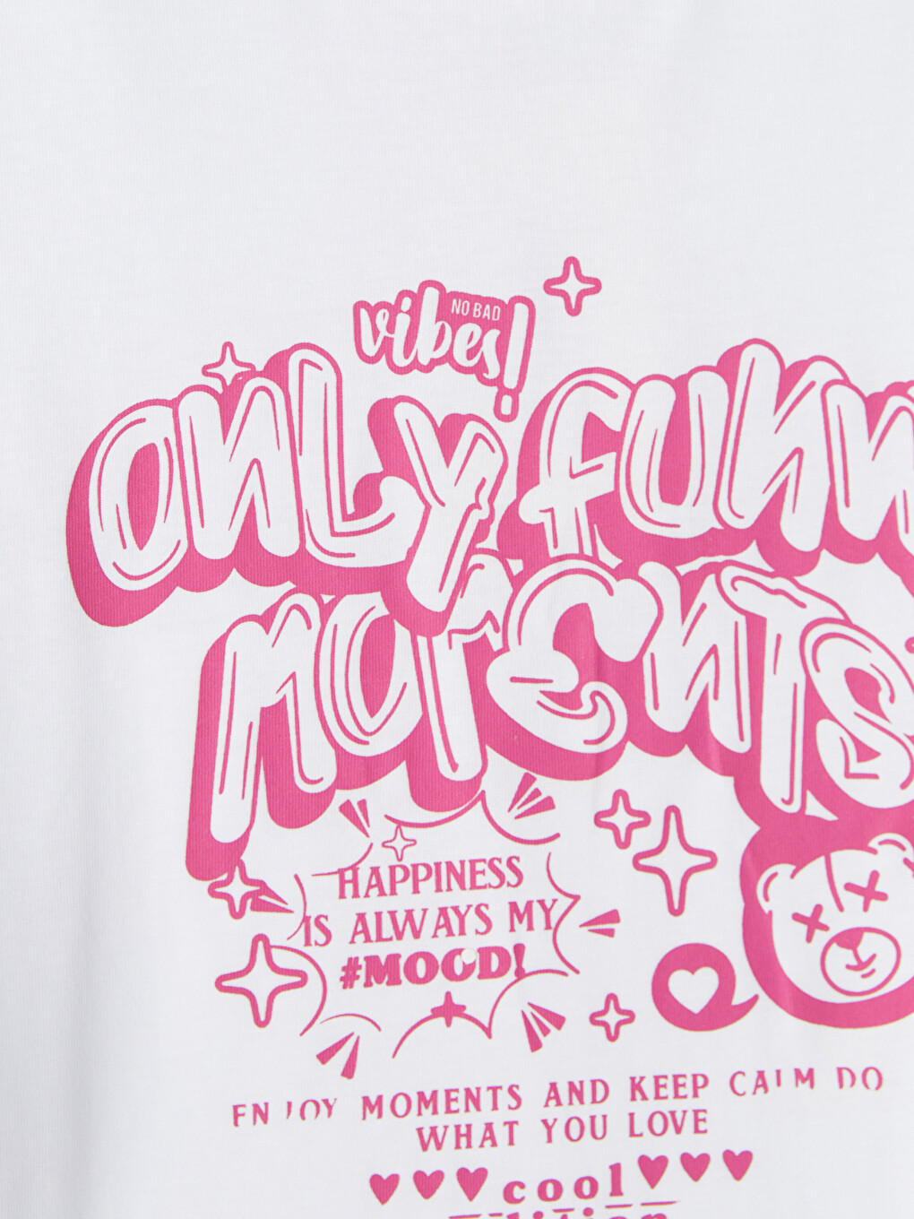 Crew Neck Printed Girls' T-shirt-2