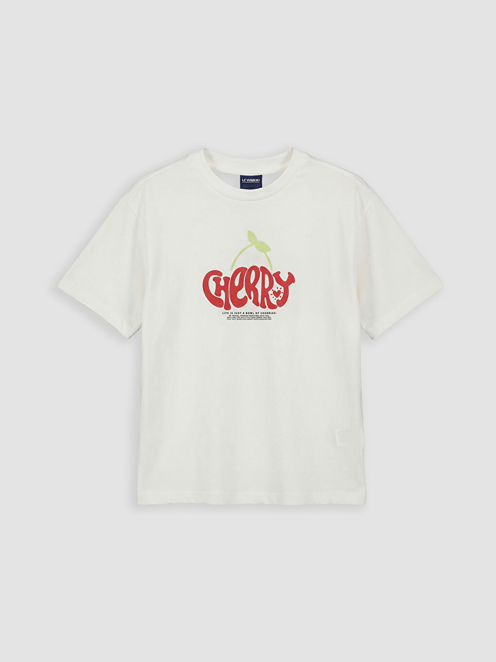 T-shirt à col rond imprimé pour fille