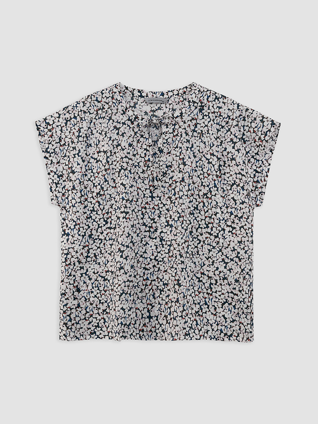 Tie Neck Floral Blouse