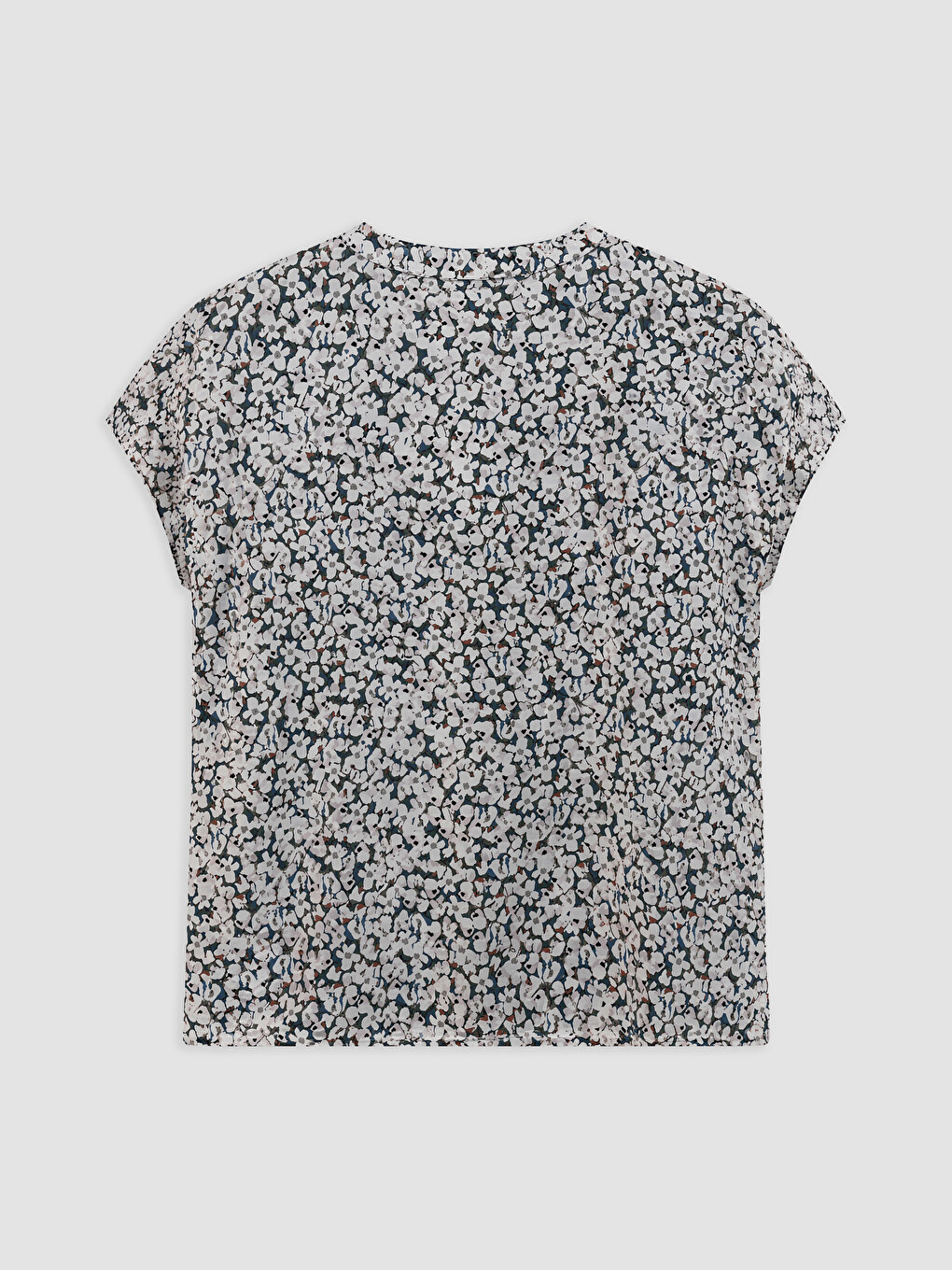 Tie Neck Floral Blouse-1