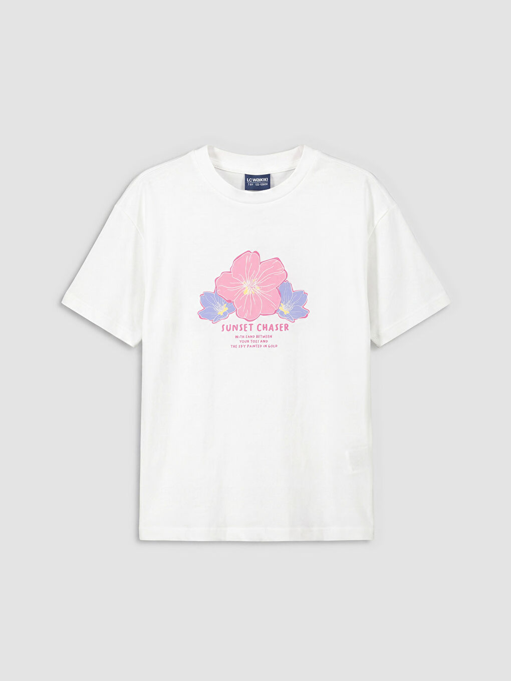 T-shirt à col rond imprimé pour fille