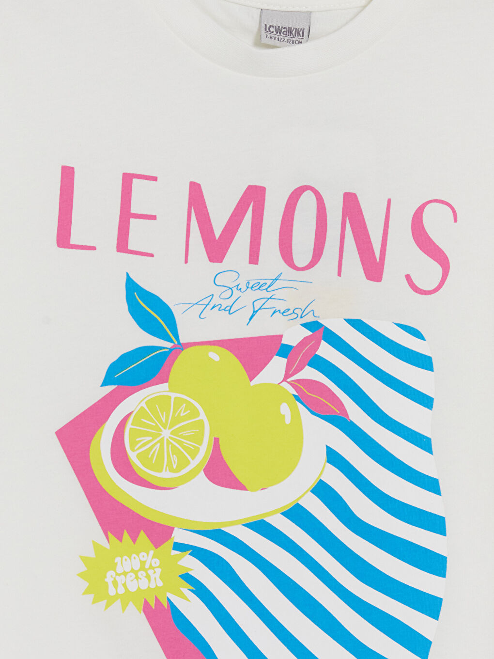 T-shirt à col rond à manches courtes imprimé pour fille-2