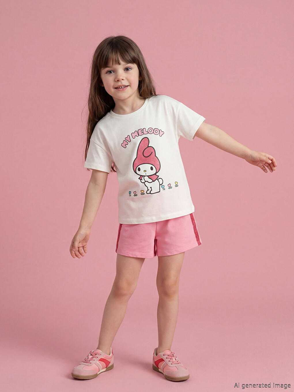 My Melody Printed Girls' Shorts Set