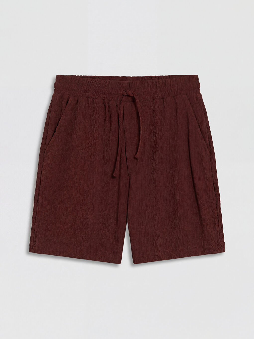 Bordo Standart Kalıp Erkek Şort-4