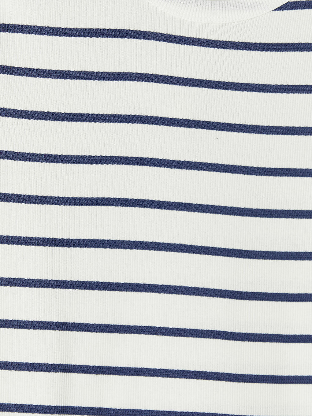 Mavi Bisiklet Yaka Çizgili Kadın Tişört-2