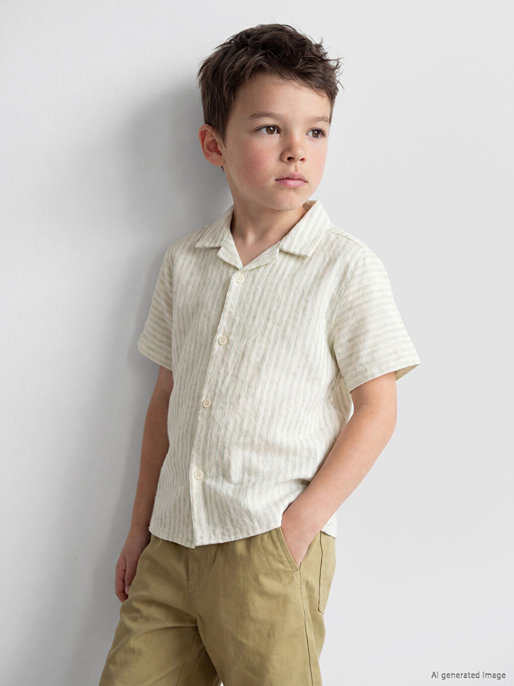 Boys' Short Sleeve Shirt-1